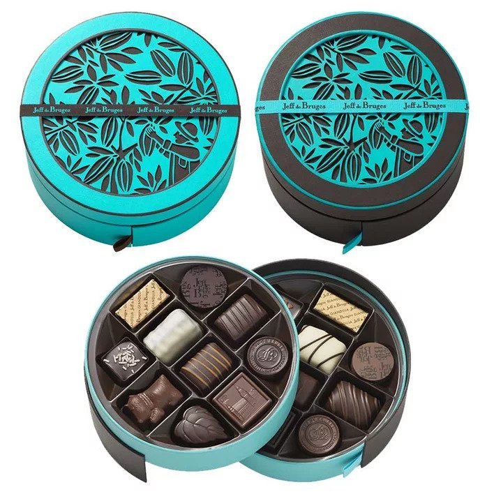 Boîte Ronde Bleue Chocolats 250 g