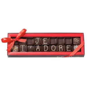 Coffret chocolat message d'amour
