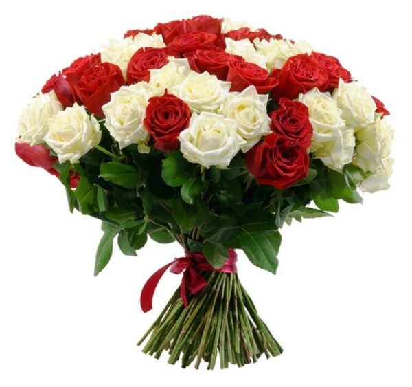 bouquet-roses-with-red-ribbon-tied-around-bottom_1055071-426